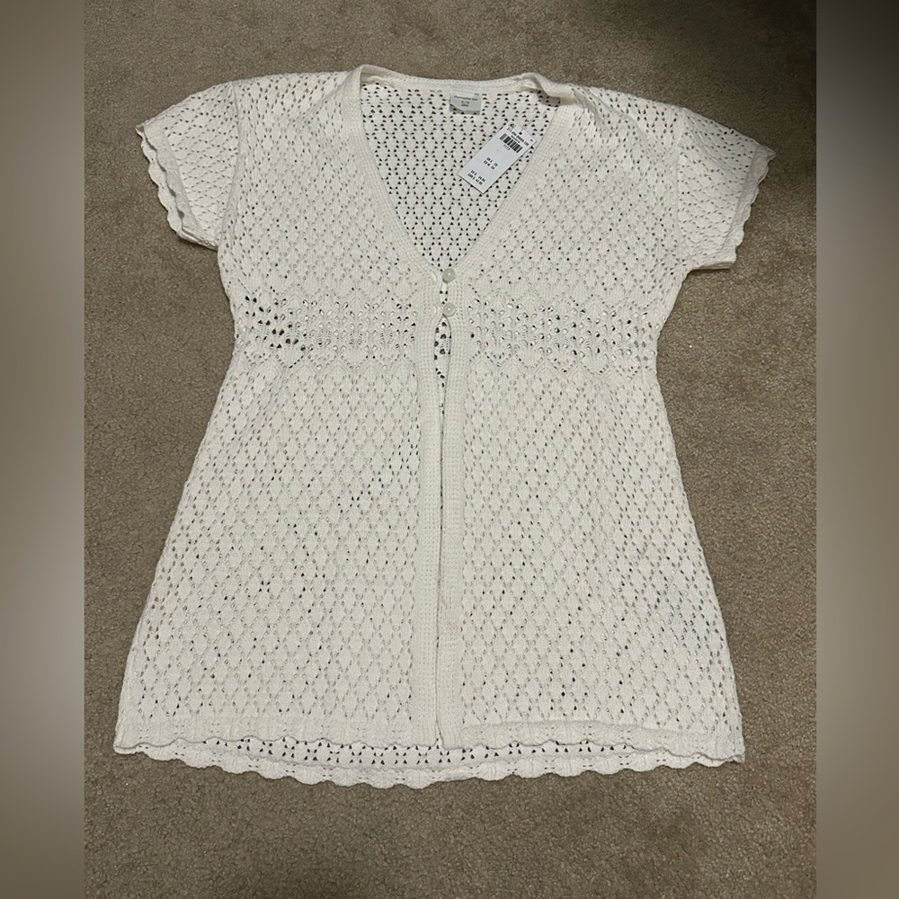 Abercrombie & Fitch Kids Crochet-Style Mini Dress Coverup
